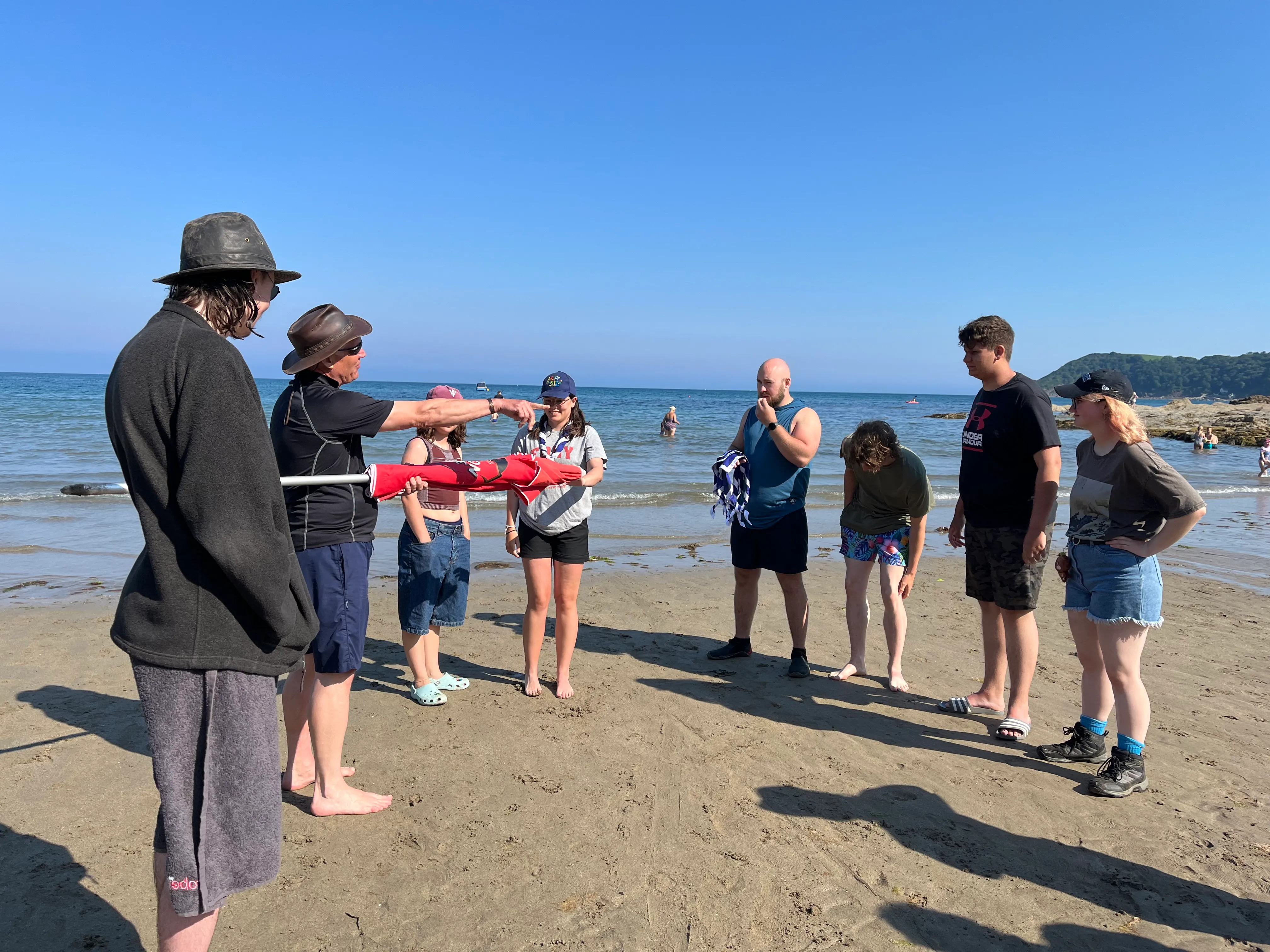 some network getting invested on a beach